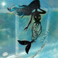 Glass Art Window Mermaid and Friends 31x31