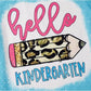 Girls Top - Hello Kindergarten (Sky Blue)